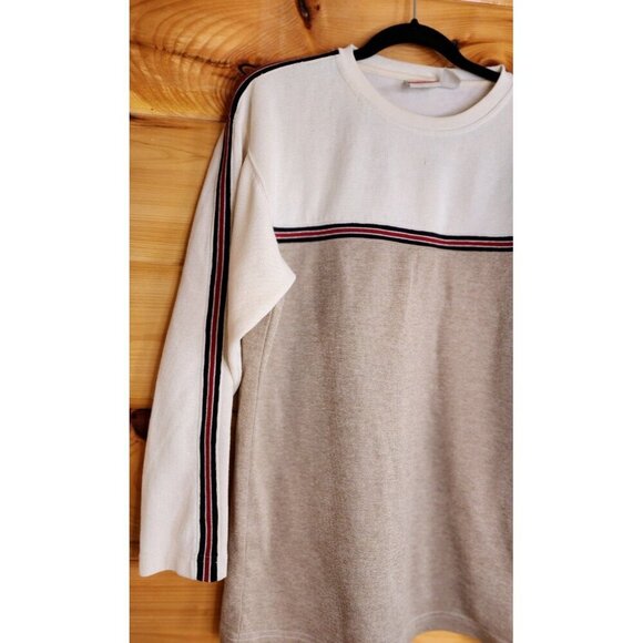 Vintage One Tough Brand Sweater Adult XLarge Tan OTB Y2K Skater Striped Preppy - Picture 8 of 13